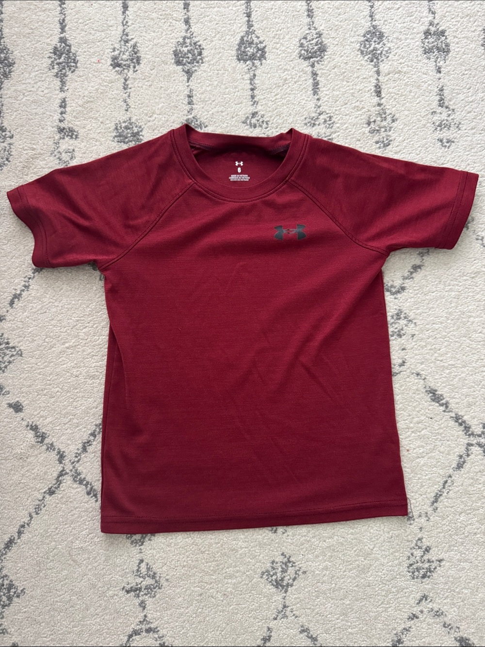 Under Armour Boys' Burgundy Short-Sleeve Performance Tee